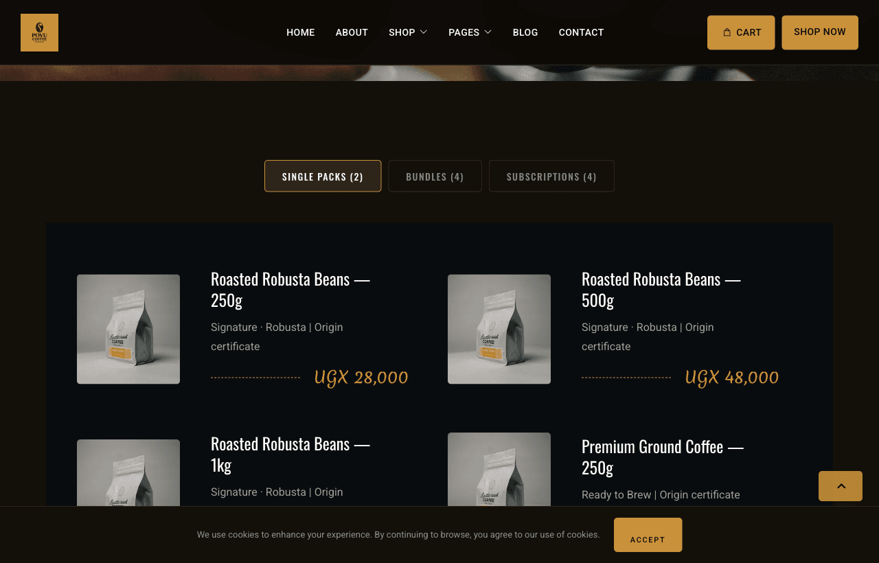 POVU Coffee screenshot 2